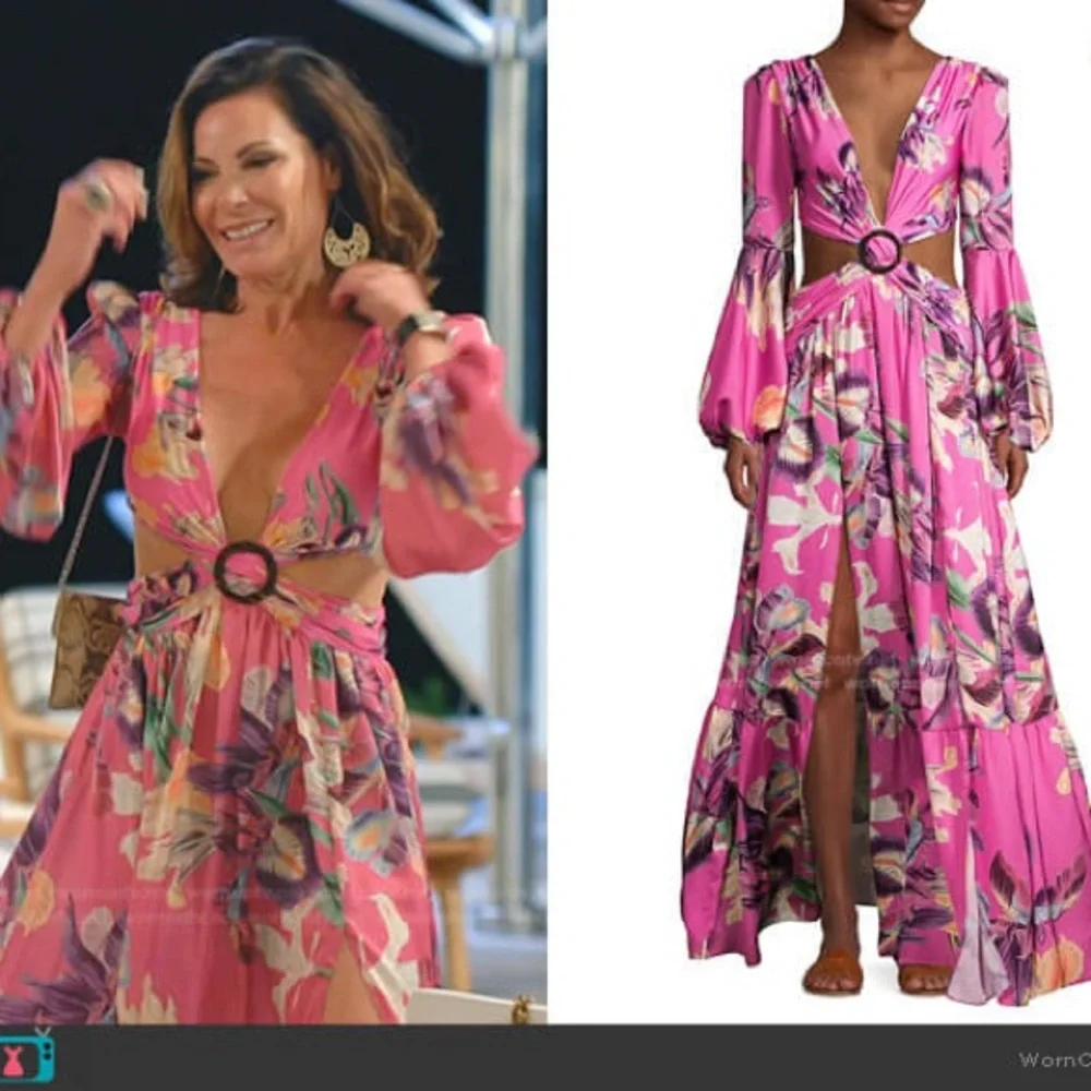 PatBo cutout maxi dress fuchsia - Picture 5 of 5